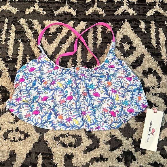 NWT Vineyard Vines Floral Bikini Top